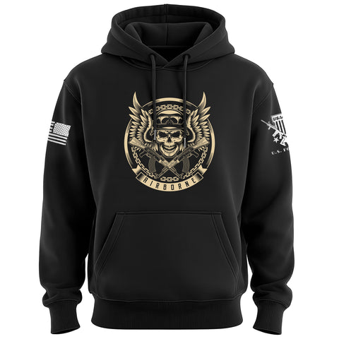Airborne Chains Skull Hoodie