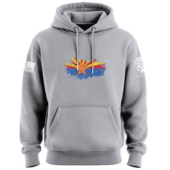 Bullet Hole Arizona Flag Ripped Hoodie