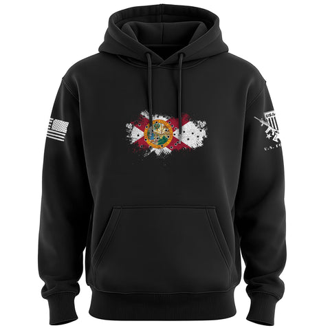 Bullet Hole Florida Flag Ripped Hoodie