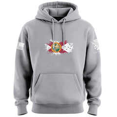 Bullet Hole Florida Flag Ripped Hoodie