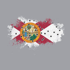 Bullet Hole Florida Flag Ripped Hoodie