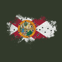 Bullet Hole Florida Flag Ripped Hoodie