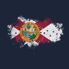 Bullet Hole Florida Flag Ripped Hoodie