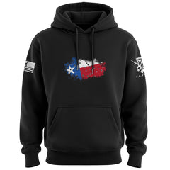 Bullet Hole Texas Flag Ripped Hoodie
