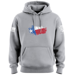 Bullet Hole Texas Flag Ripped Hoodie