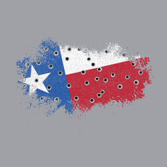 Bullet Hole Texas Flag Ripped Hoodie