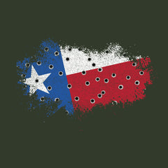 Bullet Hole Texas Flag Ripped Hoodie