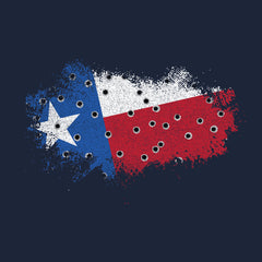 Bullet Hole Texas Flag Ripped Hoodie