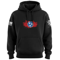Bullet Hole Tennessee Flag Ripped Hoodie