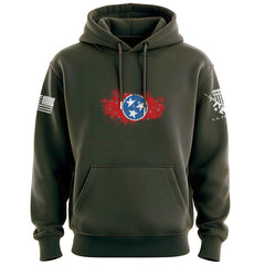 Bullet Hole Tennessee Flag Ripped Hoodie