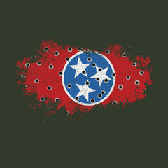 Bullet Hole Tennessee Flag Ripped Hoodie
