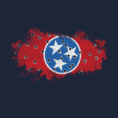 Bullet Hole Tennessee Flag Ripped Hoodie