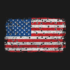 Bullet Hole USA Flag Hoodie