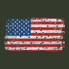 Bullet Hole USA Flag Hoodie
