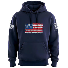 Bullet Hole USA Flag Hoodie