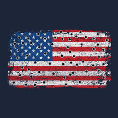Bullet Hole USA Flag Hoodie