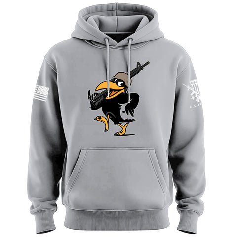 Cartoon Crow Soldier Hoodie