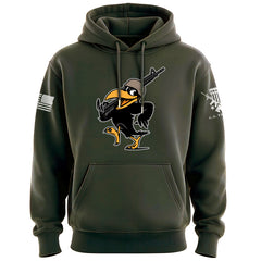 Cartoon Crow Soldier Hoodie