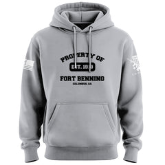 Classic Army Base Property of Fort Benning Veteran PT Hoodie