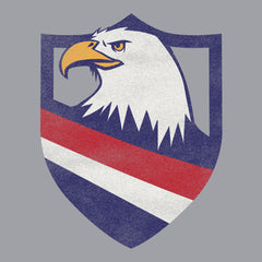 Eagle Head Shield Bottom Stripes Hoodie