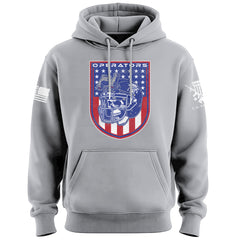 Football Operators Shield Patriotic Colors Hoodie