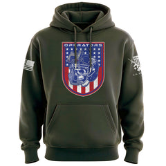 Football Operators Shield Patriotic Colors Hoodie