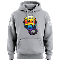 Fighter Helmet Sunset Reflection Graphic Hoodie