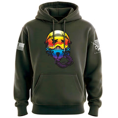 Fighter Helmet Sunset Reflection Graphic Hoodie