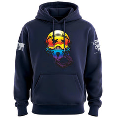 Fighter Helmet Sunset Reflection Graphic Hoodie