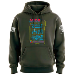 Howitzer 80's Style Weapon System Graphic Hoodie