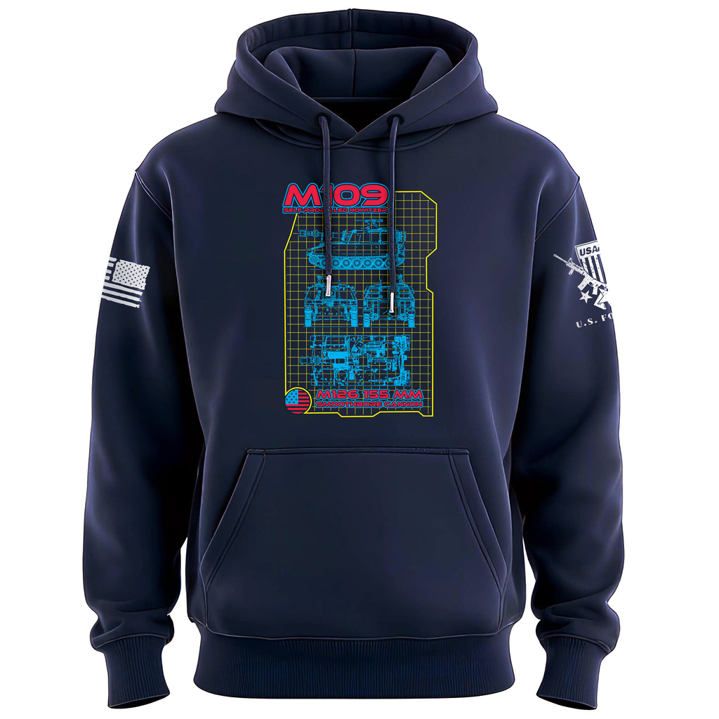 M1A2 80's Style Weapon System Graphic Hoodie