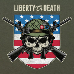 Liberty or Death USA Skull Shield Hoodie