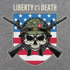 Liberty or Death USA Skull Shield Hoodie