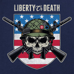 Liberty or Death USA Skull Shield Hoodie