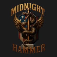 Midnight Hammer Snake - American Flag Hoodie