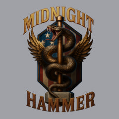 Midnight Hammer Snake - American Flag Hoodie