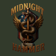 Midnight Hammer Snake - American Flag Hoodie