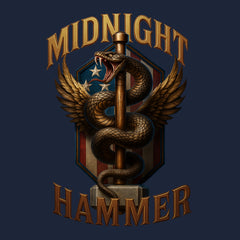 Midnight Hammer Snake - American Flag Hoodie