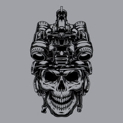 Operator Skull Black Ink Hoodie