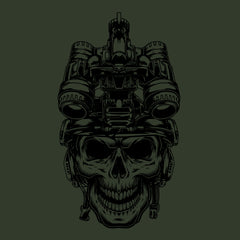 Operator Skull Black Ink Hoodie
