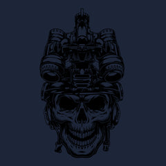 Operator Skull Black Ink Hoodie