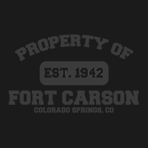 Original Army Base Property of Carson Veteran PT Hoodie