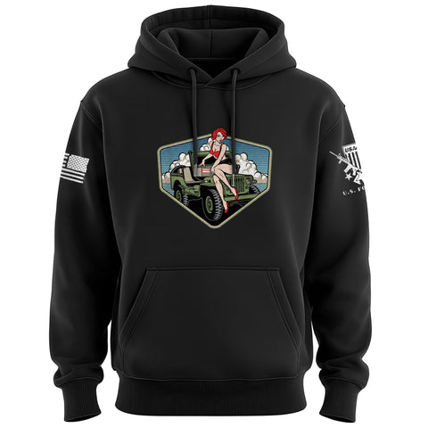 Pinup Girl Jeep Hoodie