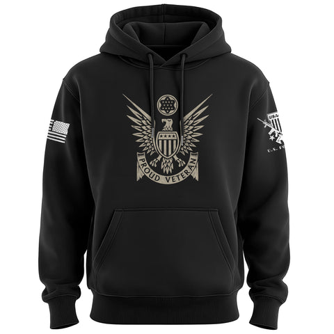 Proud Veteran Stylized Eagle Hoodie