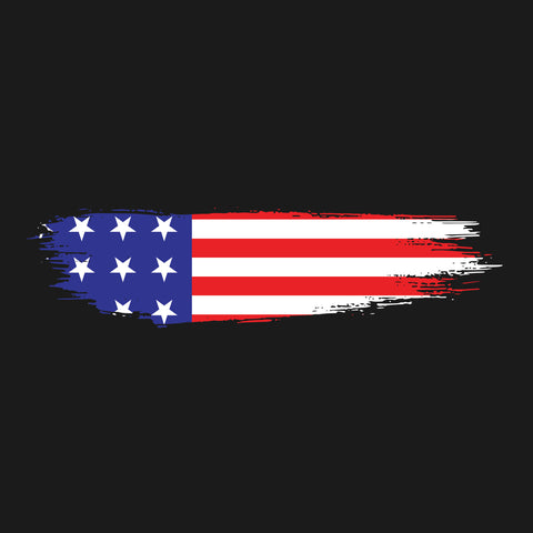 Skinny Horizontal Paint Swatch American Flag Hoodie