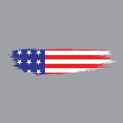 Skinny Horizontal Paint Swatch American Flag Hoodie