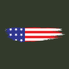 Skinny Horizontal Paint Swatch American Flag Hoodie