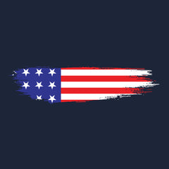 Skinny Horizontal Paint Swatch American Flag Hoodie