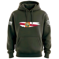 Skinny Horizontal Paint Swatch Florida Flag Hoodie