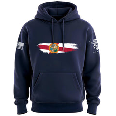 Skinny Horizontal Paint Swatch Florida Flag Hoodie